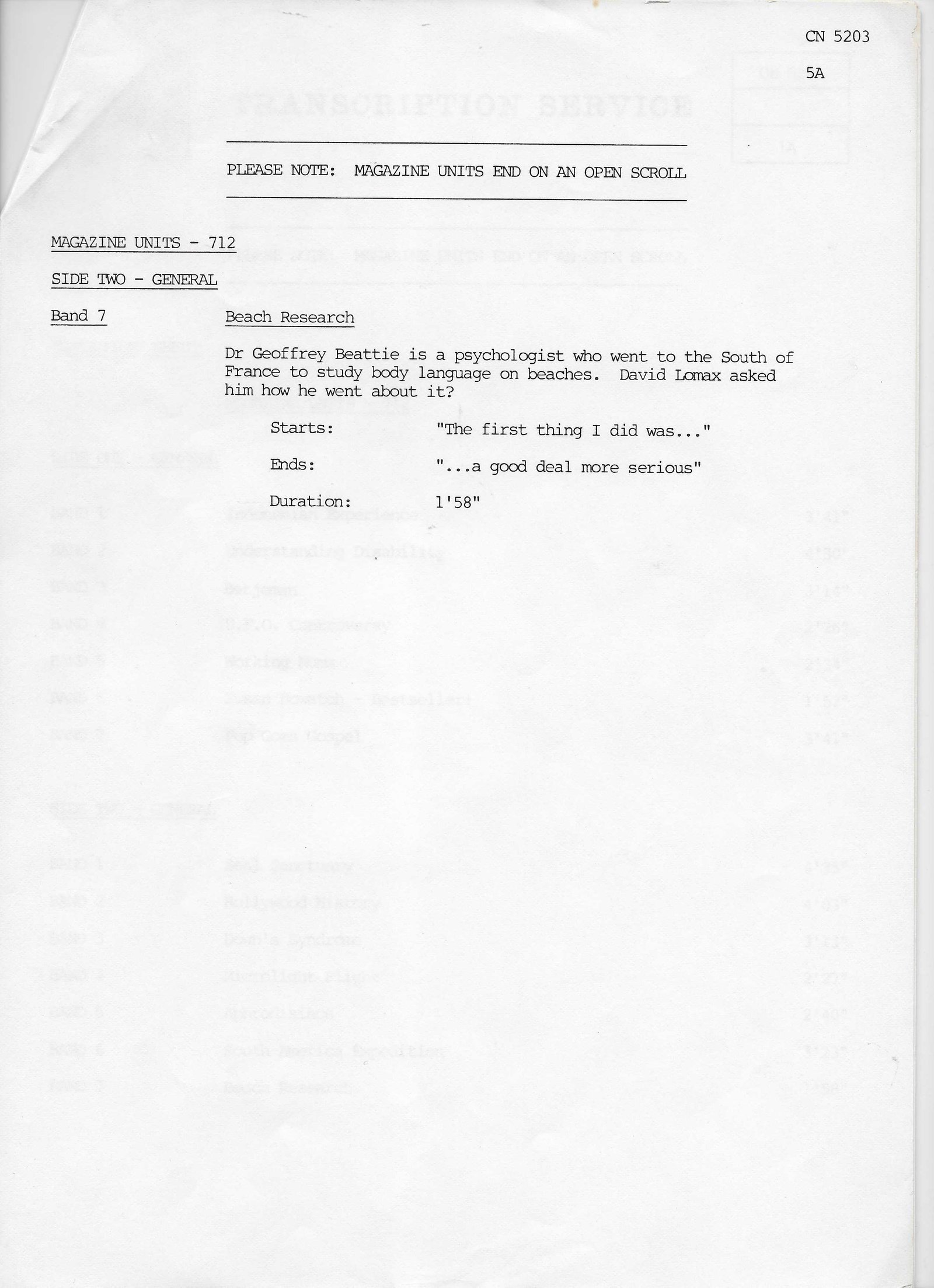 Inserts from CN 5203
